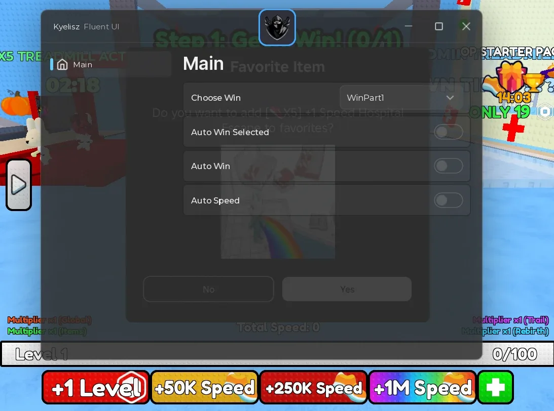 +1 Speed Hospital Escape Script Kyelisz Hub: Auto Win