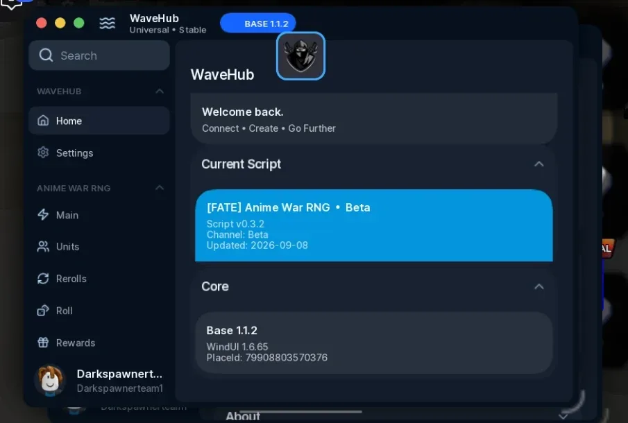 Anime War RNG Script WaveHub: Auto Roll, Trait Reroll