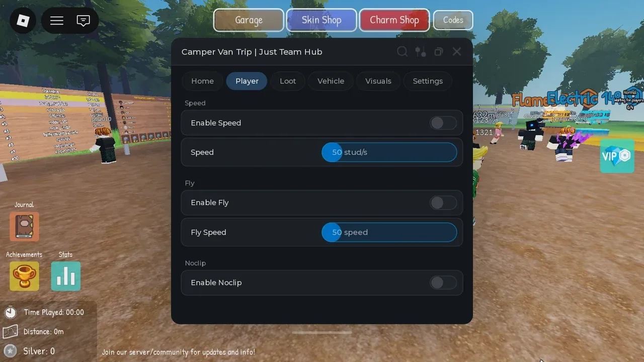 Camper Van Trip Script Just Team Hub: Car Fly, Bring Items