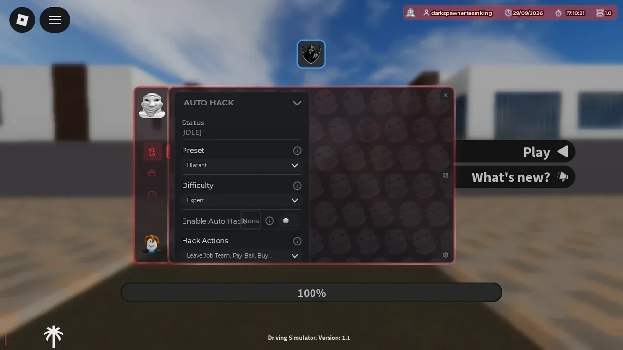 Driving Simulator Script Barrage: Auto Hack, Auto Drive