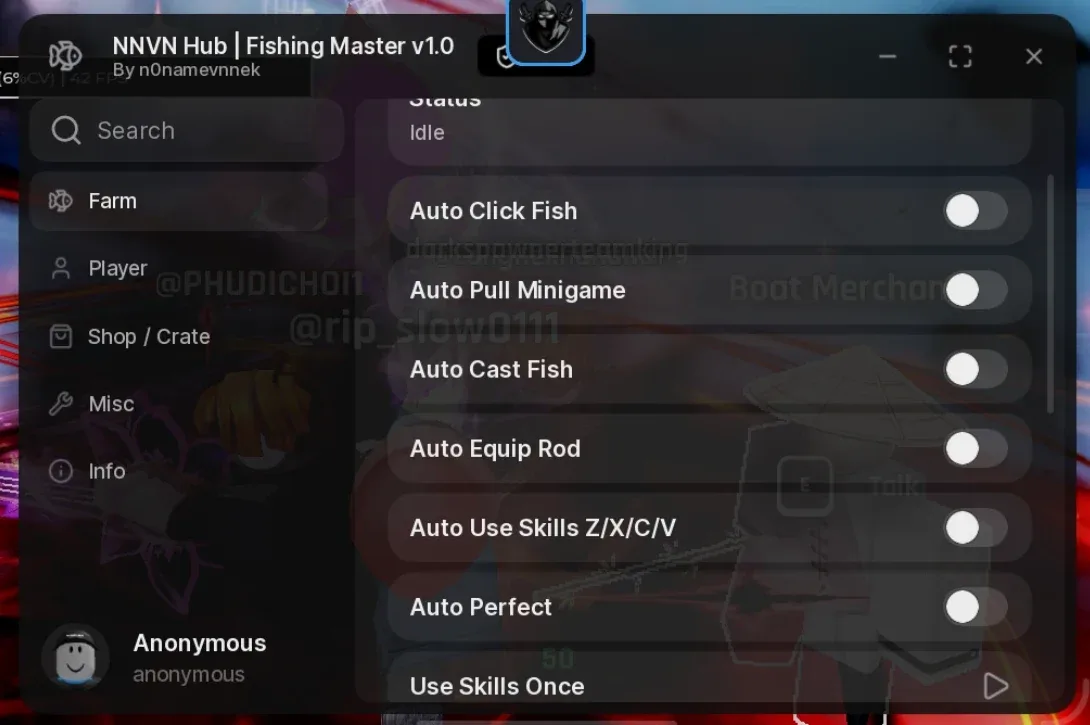 NNVN Hub Script Fishing Master [NO KEY]: Auto Perfect, ESP