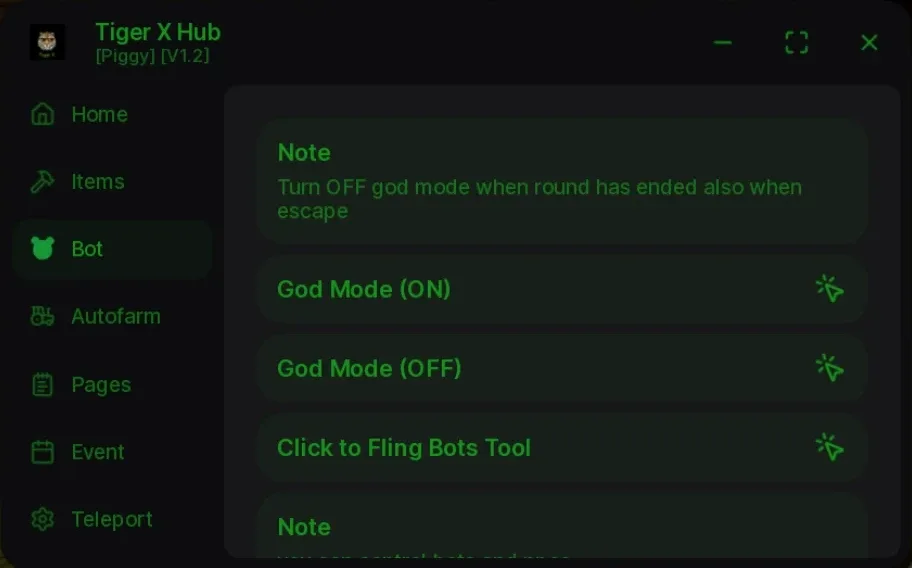 Tiger X Hub Script Piggy [NO KEY]: Steal Maps, Fling Bots
