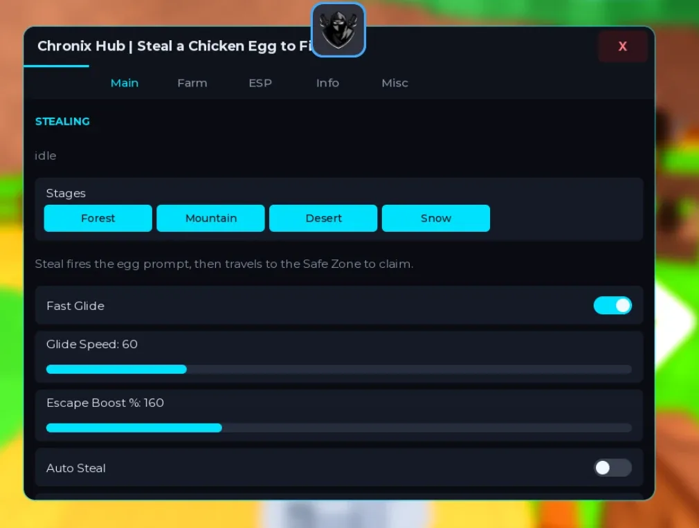 Steal a Chicken Egg to Fight Script Chronix Hub: Auto Steal