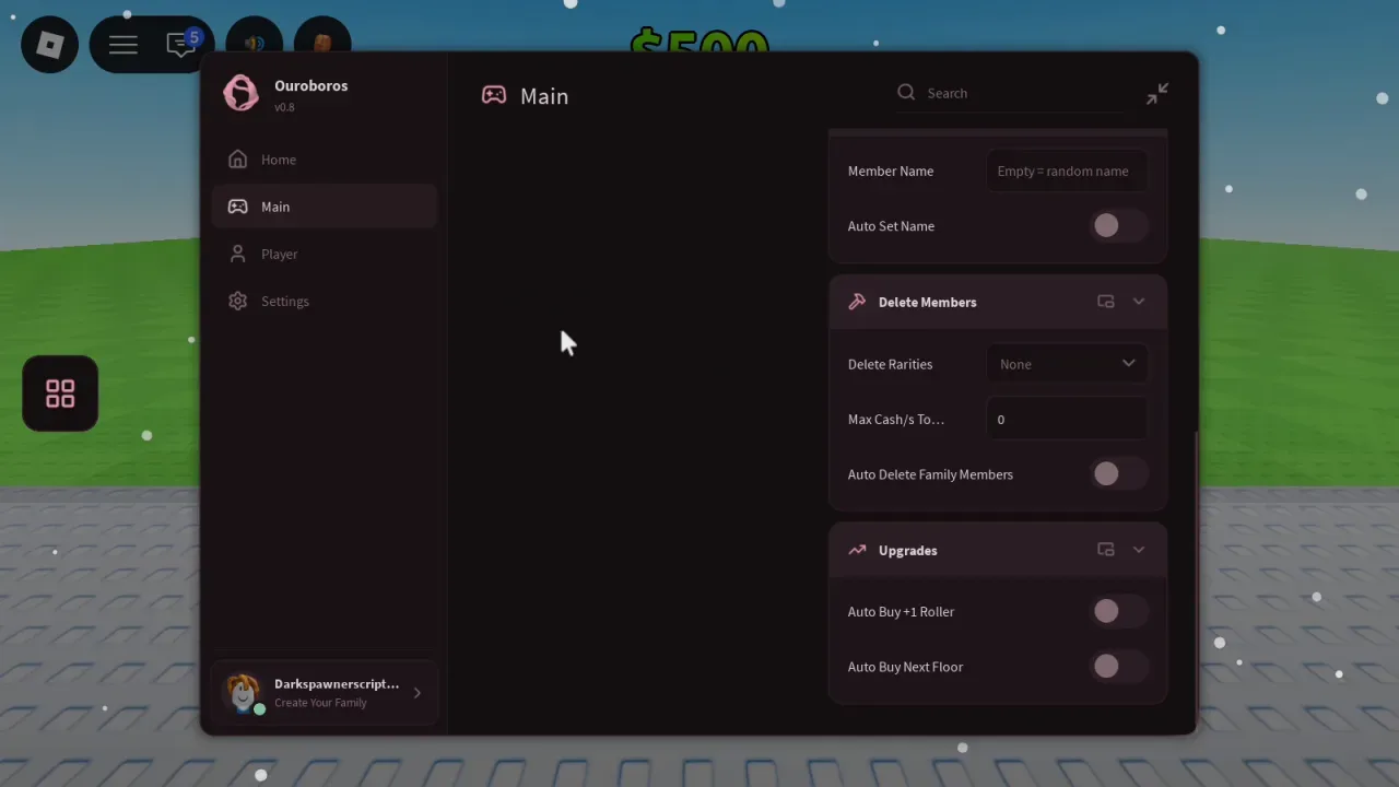 Create Your Family Script Ouroboros Hub: Auto Roll