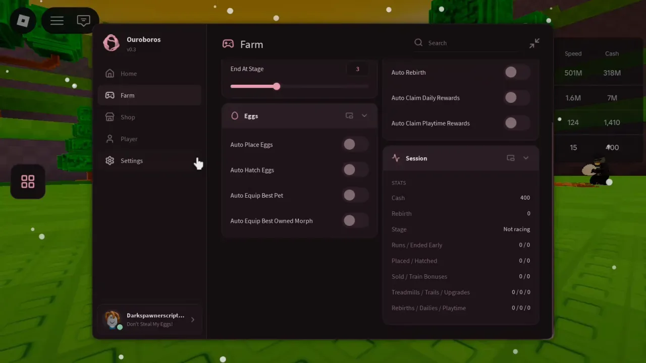 Don't Steal My Eggs Script Ouroboros Hub: Auto Rebirth