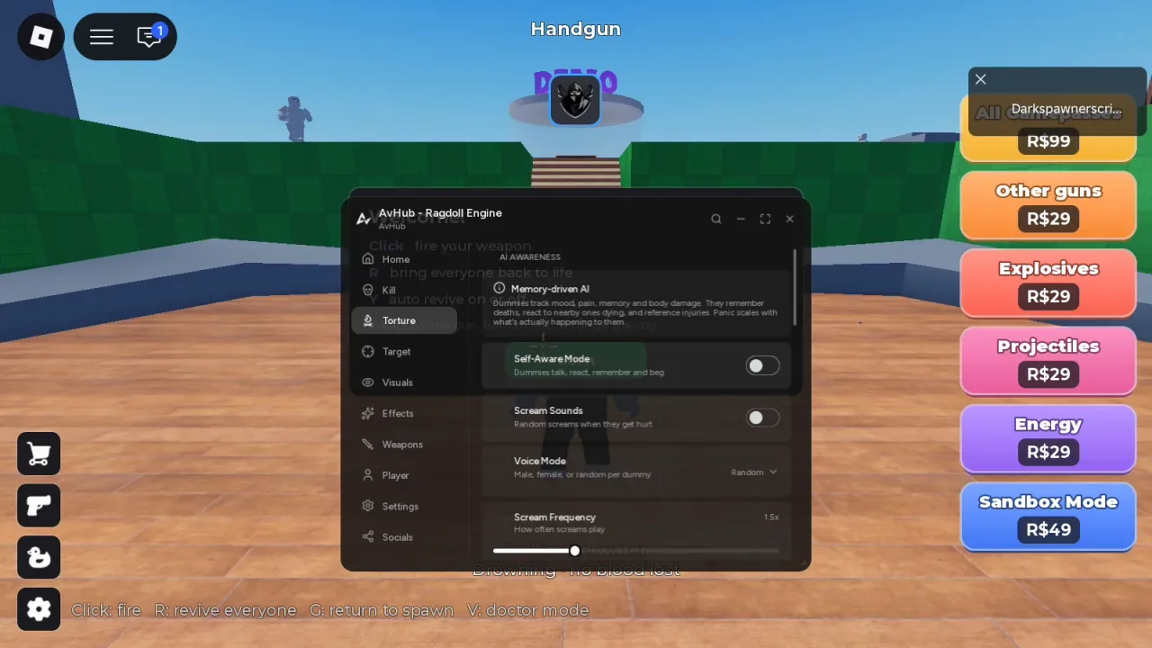 Ragdoll Engine Script AvHub: Black Hole, Kill Everything