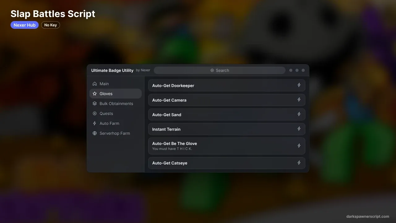 Slap Battles Script Nexer Hub: Auto Farm, Glove Unlocks