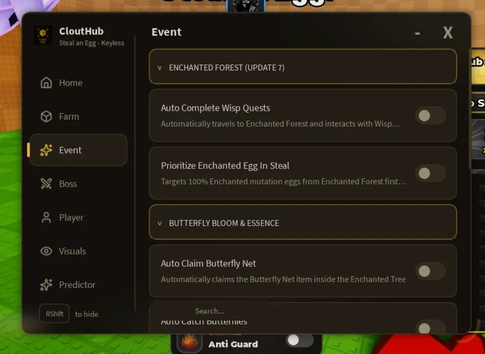 Steal An Egg Enchanted Forest Script CloutHub: Wisp Quests