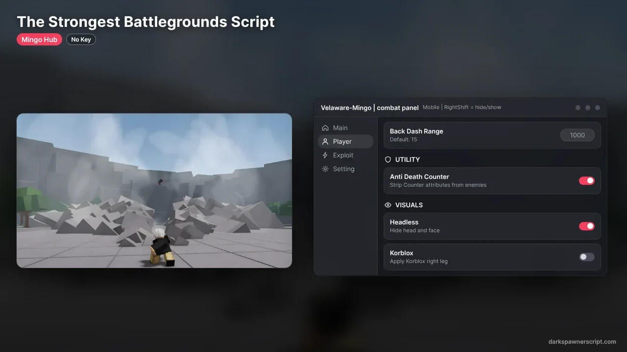 The Strongest Battlegrounds Script Mingo Hub: Auto Block