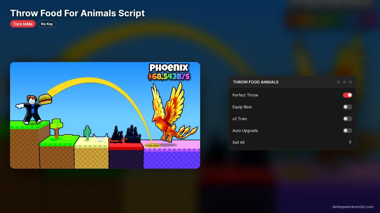 Throw Food For Animals Script Tora IsMe: x2 Train, Sell All