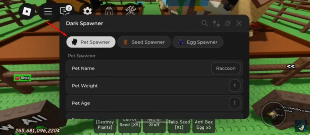 dark pet spawner script no key