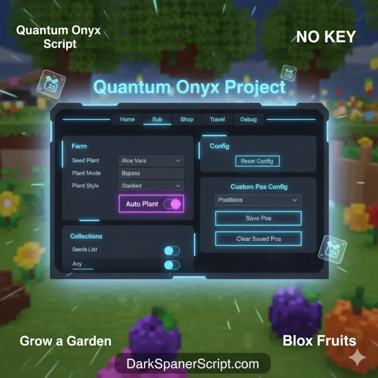 Quantum Onyx Script – No Key, Blox Fruits, Grow a Garden