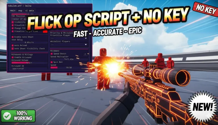 [FPS] Flick Script: No Key, AimBot, Auto Fire, ESP, WallHack