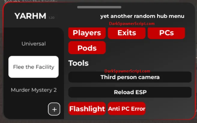 YARHM Flee the Facility Script No key