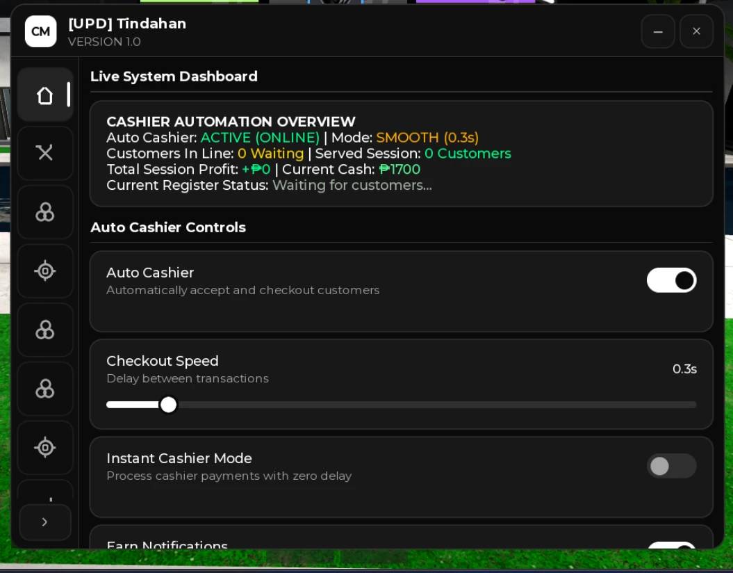 Tindahan Script CM Hub: Auto Cashier, Auto Restock